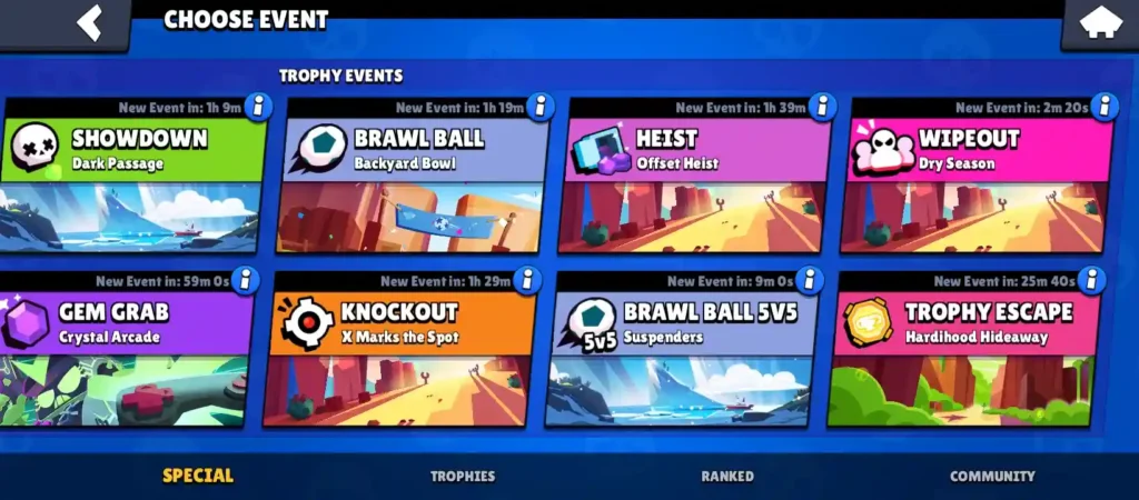 Nulls Brawl v61.249 34 Modos de jogo