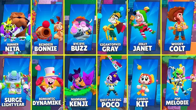 Nulls Brawl v61.249 18 Todas as últimas skins Premium de graça