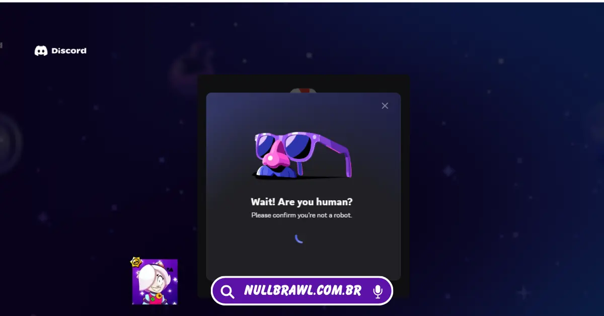 Servidor Discord do Nulls Brawl 2 Verificação do robô CAPTCHA