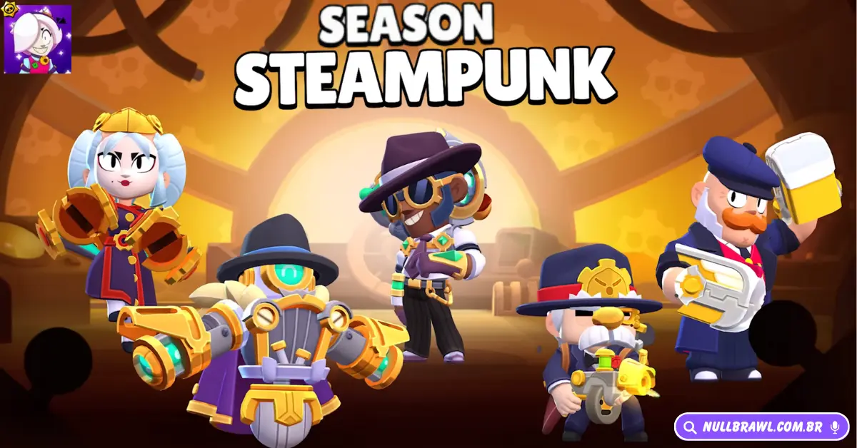 Nulls Brawl Pierce Glowbert | Atualização Buffies Steampunk 6 Temporada Steampunk actualizado