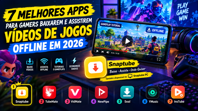 7 Melhores Aplicativos para Gamers Baixarem e Assistirem a Vídeos de Jogos Offline em 2026 4 Snaptube 2026